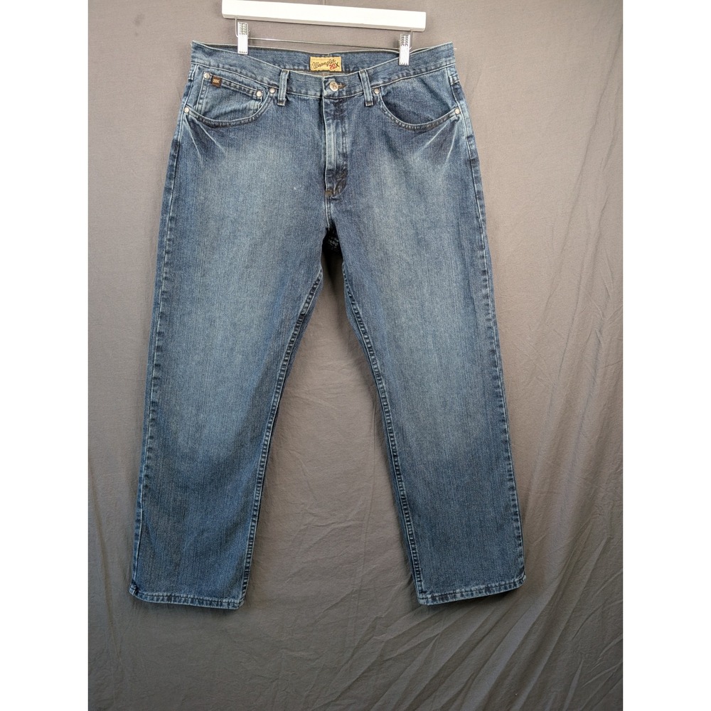 Wrangler 20X No. 42 Relaxed Fit Blue Denim Jeans Mens 36x30